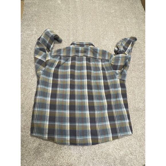 Duluth Trading Co Mens Button Down Heavy Flannel Plaid sz 2XL XXLARGE Shacket - Picture 2 of 12